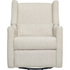 Kiwi Electronic Recliner and Swivel Glider with USB Port, White Linen - Nursery Chairs - 3