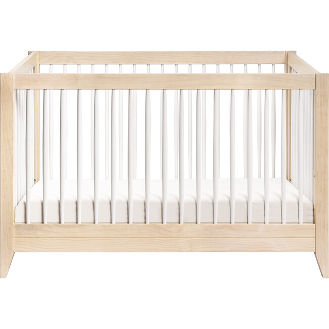 Sprout 4-in-1 Convertible Crib with Toddler Bed Conversion Kit, Natural/White - Cribs - 1
