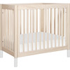 Gelato 4-in-1 Convertible Mini Crib and Twin bed, Washed Natural/White - Cribs - 6