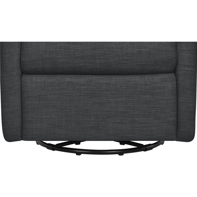 Toco Swivel Glider and Stationary Ottoman, Coal Grey - Nursery Chairs - 7