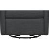 Toco Swivel Glider and Stationary Ottoman, Coal Grey - Nursery Chairs - 7