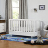 Eero 4-in-1 Convertible Crib with Toddler Bed Conversion Kit, White/Natural Walnut - Cribs - 9