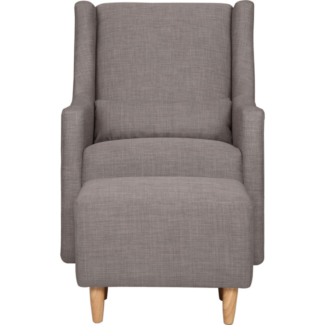 Toco Swivel Glider and Stationary Ottoman, Grey Tweed - Nursery Chairs - 3