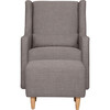 Toco Swivel Glider and Stationary Ottoman, Grey Tweed - Nursery Chairs - 3