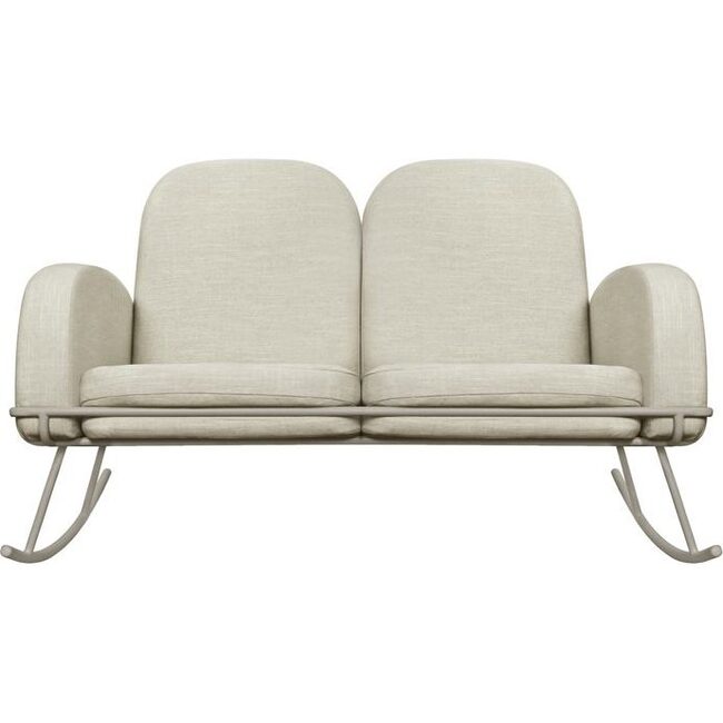 Ami Rocker Double Seat Cushion, Beige - Nursery Chairs - 1