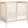 Gelato 4-in-1 Convertible Mini Crib and Twin bed, Washed Natural/White - Cribs - 8