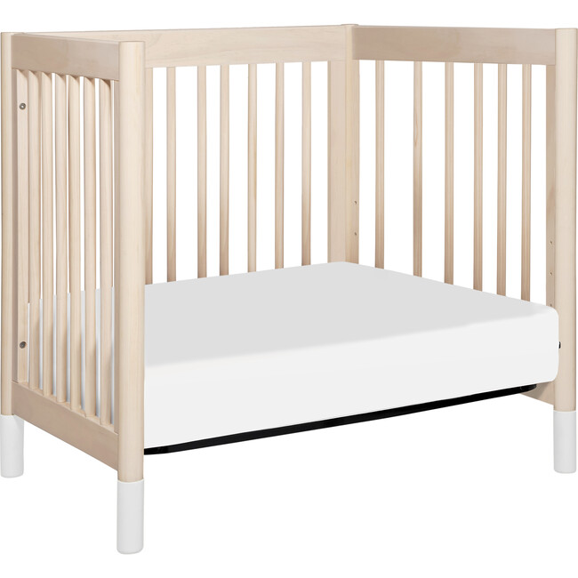 Gelato 4-in-1 Convertible Mini Crib and Twin bed, Washed Natural/White - Cribs - 9