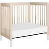 Gelato 4-in-1 Convertible Mini Crib and Twin bed, Washed Natural/White - Cribs - 9 - thumbnail