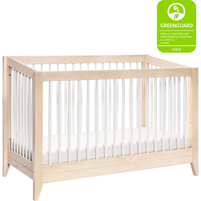 Sprout 4-in-1 Convertible Crib with Toddler Bed Conversion Kit, Natural/White - Cribs - 8