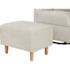 Toco Swivel Glider and Stationary Ottoman, White Linen - Nursery Chairs - 5