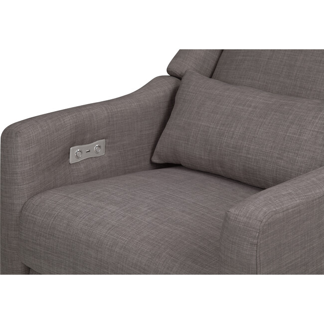 Kiwi Electronic Recliner and Swivel Glider with USB Port, Grey Tweed - Nursery Chairs - 6