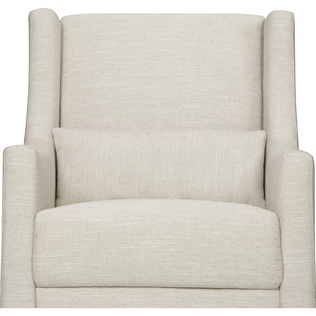 Toco Swivel Glider and Stationary Ottoman, White Linen - Nursery Chairs - 6