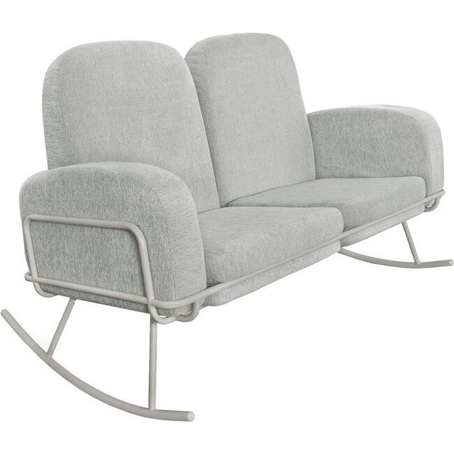 Ami Rocker Double Seat Cushion, Grey - Nursery Chairs - 2