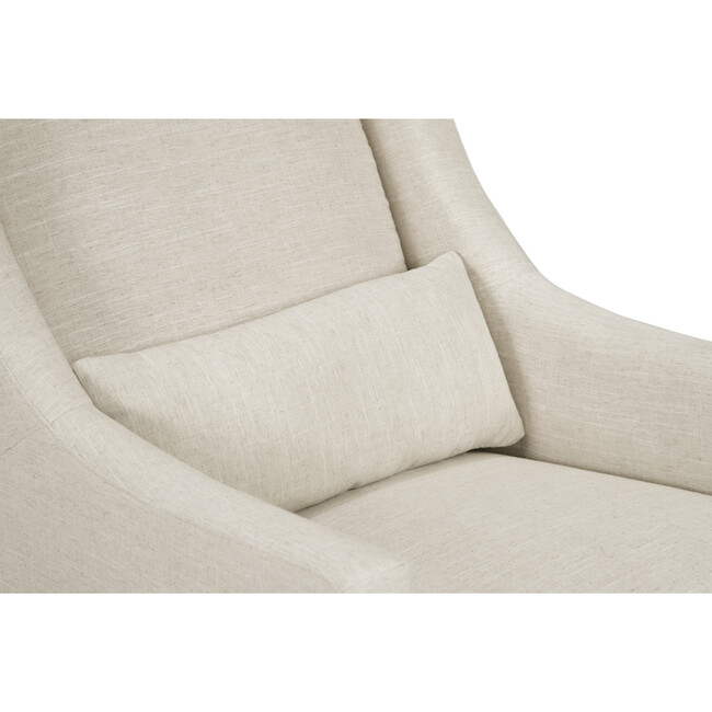 Toco Swivel Glider and Stationary Ottoman, White Linen - Nursery Chairs - 7