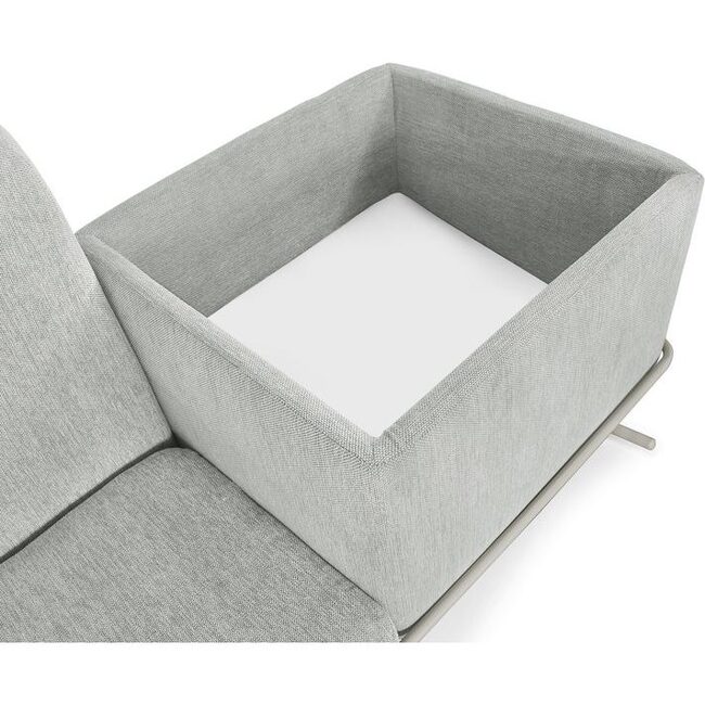 Ami Bassinet Rocker, Grey - Nursery Chairs - 3
