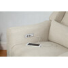 Kiwi Electronic Recliner and Swivel Glider with USB Port, White Linen - Nursery Chairs - 8