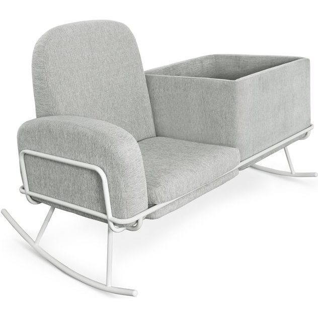 Ami Bassinet Rocker, Grey - Nursery Chairs - 4