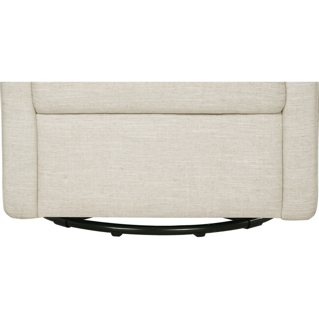 Toco Swivel Glider and Stationary Ottoman, White Linen - Nursery Chairs - 8