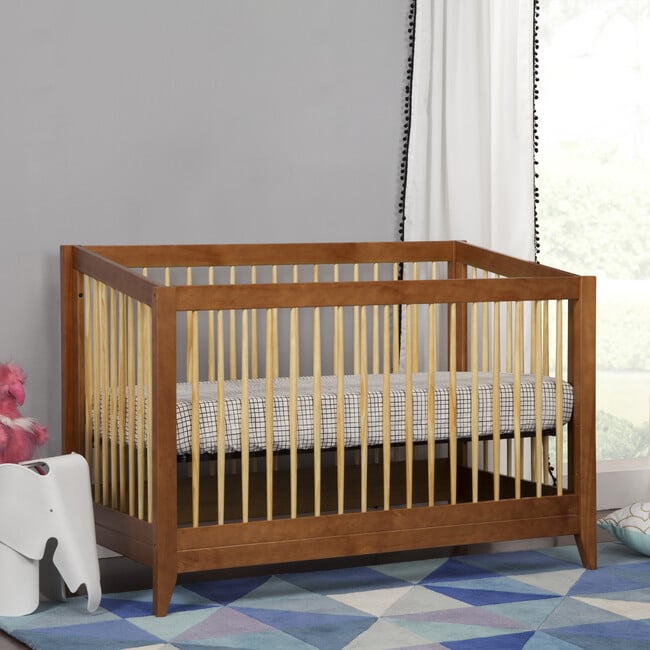 Sprout 4-in-1 Convertible Crib with Toddler Bed Conversion Kit, Walnut - Cribs - 5