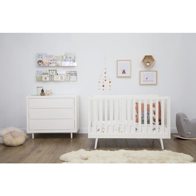 Nifty Timber 3-In-1 Crib, Warm White - Cribs - 2