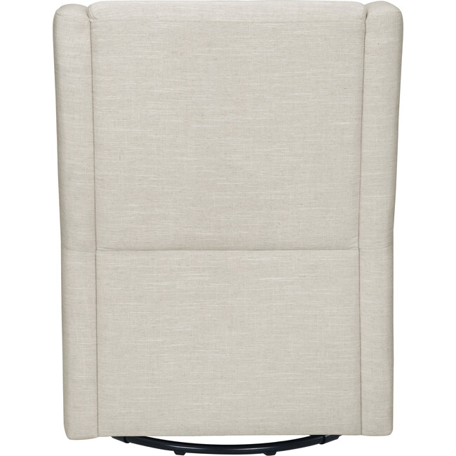 Toco Swivel Glider and Stationary Ottoman, White Linen - Nursery Chairs - 9