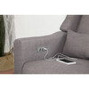 Kiwi Electronic Recliner and Swivel Glider with USB Port, Grey Tweed - Nursery Chairs - 9