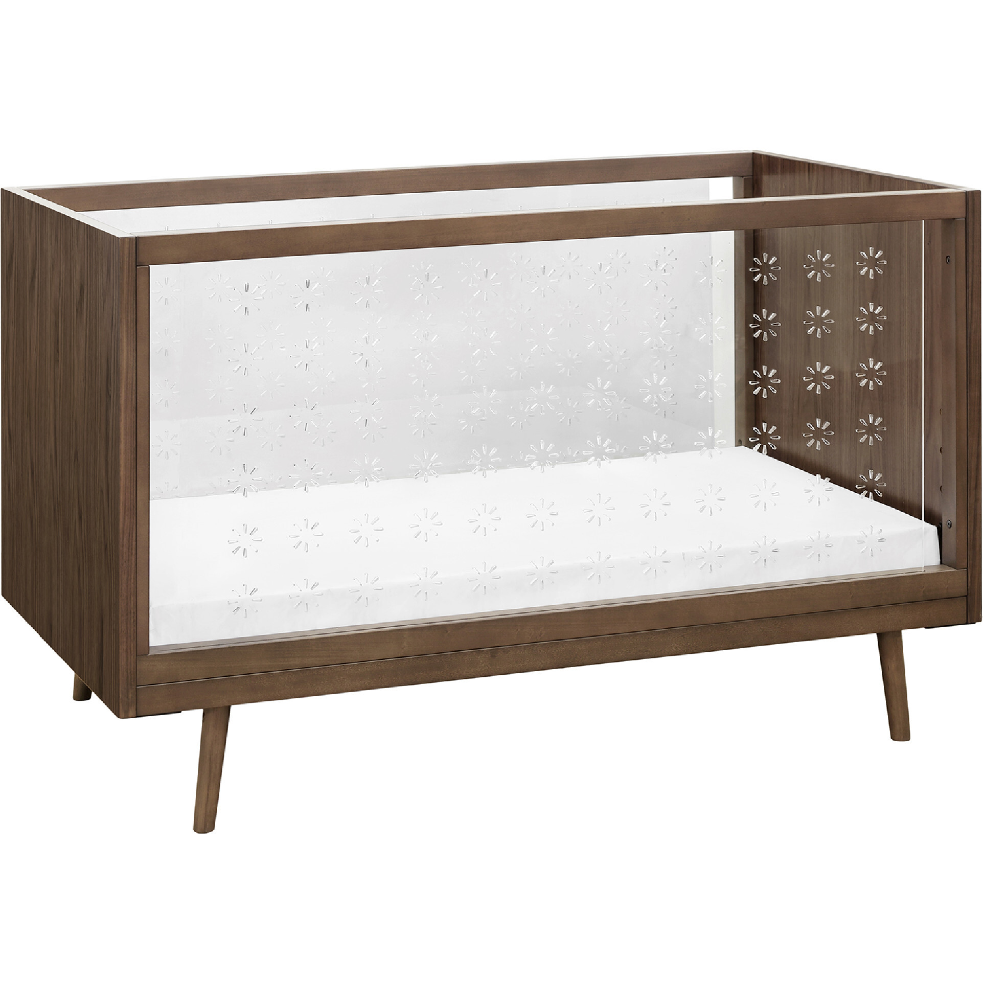 Nifty Clear 3-In-1 Crib, Walnut - Cribs - 1