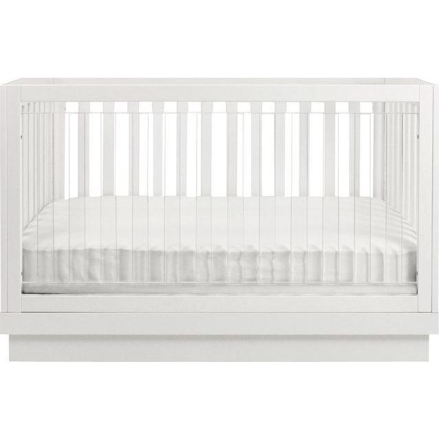 Harlow Acrylic 3-in-1 Convertible Crib with Toddler Bed Conversion Kit