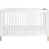 Gelato 4-in-1 Convertible Crib, Washed Natural Feet with Toddler Bed Conversion Kit, White - Cribs - 1 - thumbnail