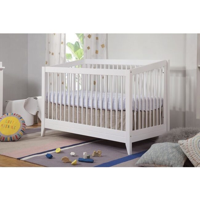Sprout 4-in-1 Convertible Crib with Toddler Bed Conversion Kit, White - Cribs - 5