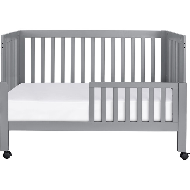 Maki Full-Size Portable Folding Crib with Toddler Bed Conversion Kit, Grey - Cribs - 4