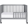 Maki Full-Size Portable Folding Crib with Toddler Bed Conversion Kit, Grey - Cribs - 4 - thumbnail