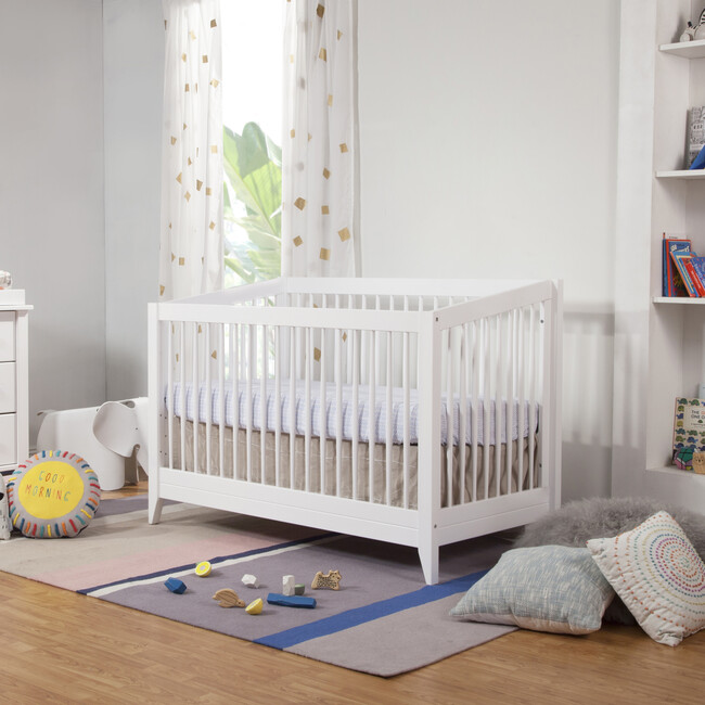 Sprout 4-in-1 Convertible Crib with Toddler Bed Conversion Kit, White - Cribs - 6
