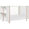 Bingo 3-in-1 Convertible Crib and Storage Combo, White and Washed Natural - Cribs - 1 - thumbnail