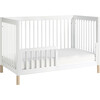 Gelato 4-in-1 Convertible Crib, Washed Natural Feet with Toddler Bed Conversion Kit, White - Cribs - 5
