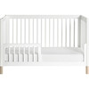 Gelato 4-in-1 Convertible Crib, Washed Natural Feet with Toddler Bed Conversion Kit, White - Cribs - 6 - thumbnail