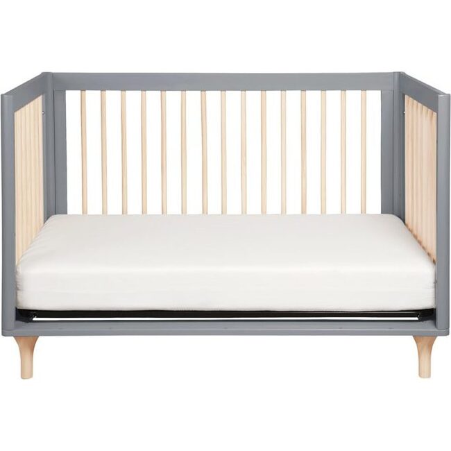 Lolly 3-in-1 Convertible Crib with Toddler Bed Conversion Kit, Grey - Cribs - 4