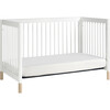 Gelato 4-in-1 Convertible Crib, Washed Natural Feet with Toddler Bed Conversion Kit, White - Cribs - 7