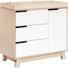 Hudson 3-Drawer Changer Dresser with Removable Changing Tray, Washed Natural/White - Dressers - 4