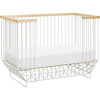 Mod 2-in-1 Convertible Crib with Toddler Bed Conversion Kit, Warm White & Natural - Cribs - 3