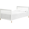 Gelato 4-in-1 Convertible Crib, Washed Natural Feet with Toddler Bed Conversion Kit, White - Cribs - 9 - thumbnail
