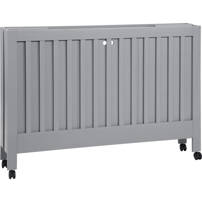 Maki Full-Size Portable Folding Crib with Toddler Bed Conversion Kit, Grey - Cribs - 8