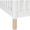 Gelato 4-in-1 Convertible Crib, Washed Natural Feet with Toddler Bed Conversion Kit, White - Cribs - 10