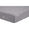 Fitted Crib Sheet, Galactic Grey Stars - Sheets - 1 - thumbnail