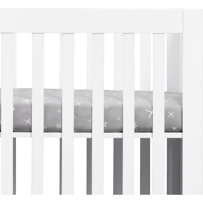 Fitted Mini Crib Sheet, Galactic Grey Stars - Sheets - 2