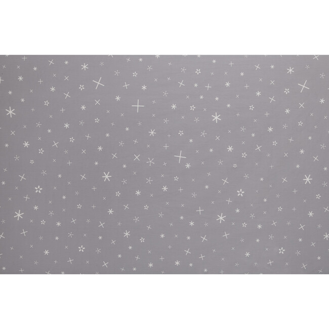 Fitted Crib Sheet, Galactic Grey Stars - Sheets - 2