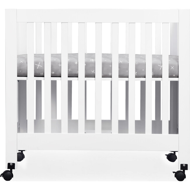 Fitted Mini Crib Sheet, Galactic Grey Stars - Sheets - 3