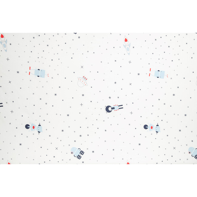 Fitted Crib Sheet, Floating Robots - Sheets - 2