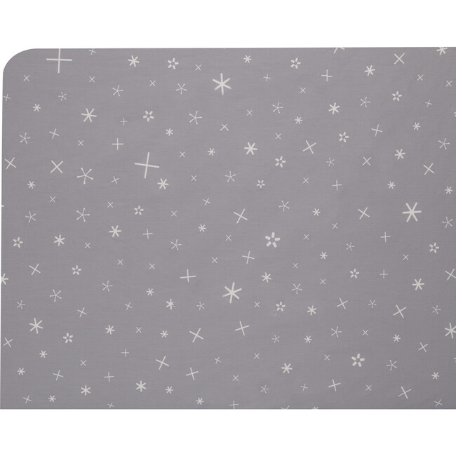 Fitted Crib Sheet, Galactic Grey Stars - Sheets - 4