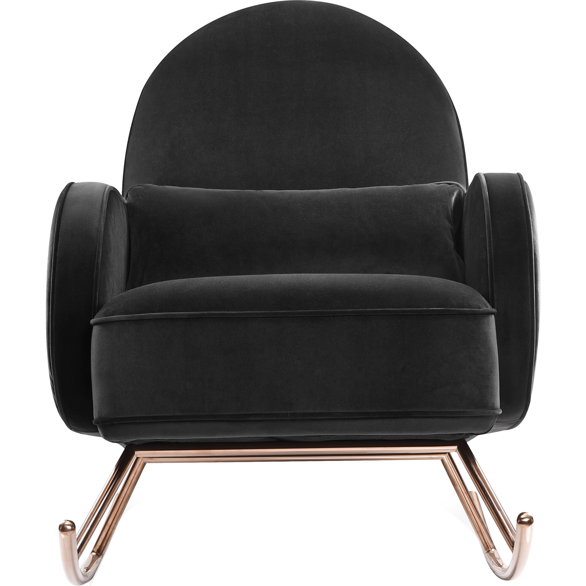 Compass Rocker, Black Velvet - Nursery Chairs - 1